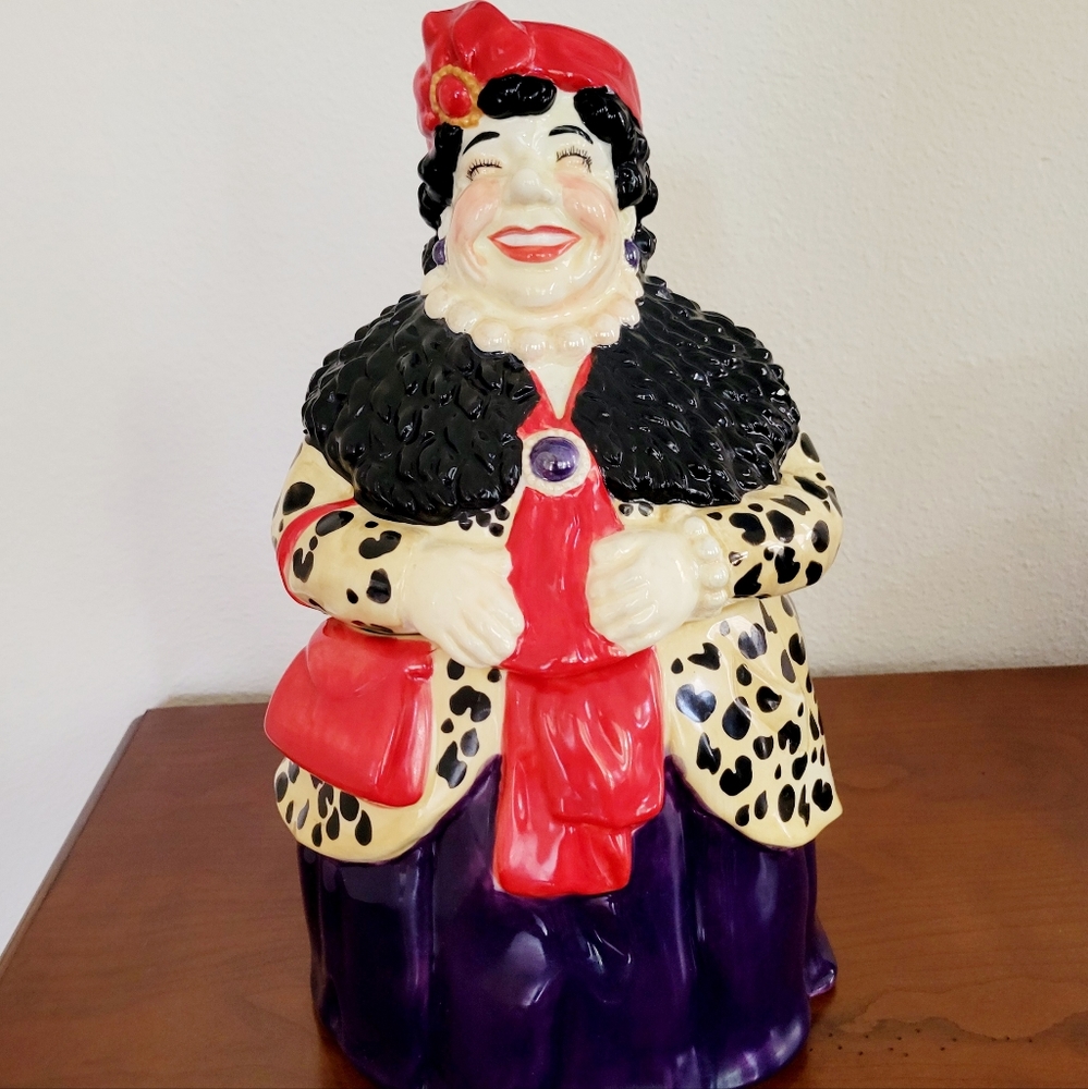 Fancy Lady Cookie Jar Like New